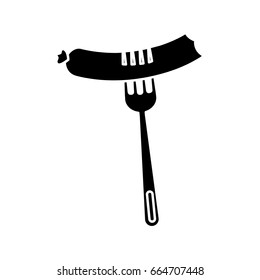 fork with sausage icon