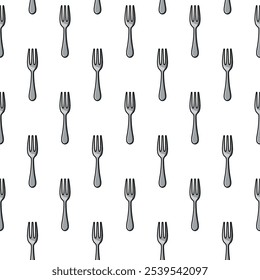 fork seamless pattern design, vector fork pattern background