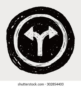 Fork sign doodle