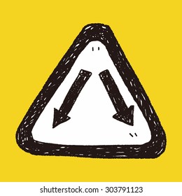 Fork sign doodle