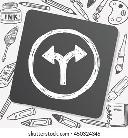 Fork sign doodle