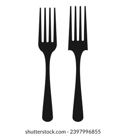 Fork silhouette simple icon isolated on white background