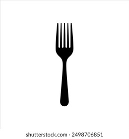 Fork  silhouette vector illustration on white background
