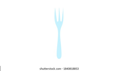 Fork - un utensilio de plata para comer ícono vectorial plano para aplicaciones de comida y sitios web.
