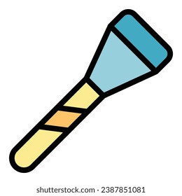 Fork spatula icon outline vector. Cooking bbq. Grill whisk color flat