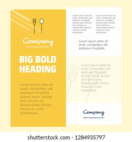 Fork and spoon Business Company Poster Template. with place for text and images. vector background
