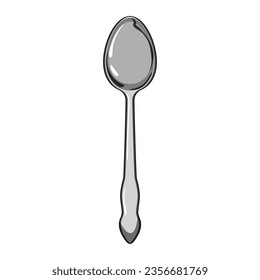 fork spoon cartoon. silverware metal, knife view, cutlery kitchen fork spoon sign. isolated symbol vector illustration