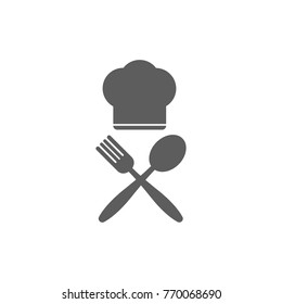 Fork and Spoon with Chef Hat Logo