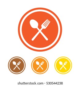 Fork and spoon crossed icon