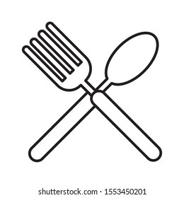 fork and spoon cutleries icon vector illustration design