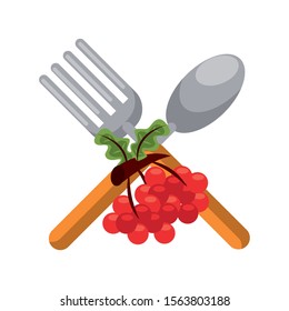 fork and spoon cutleries icon vector illustration design