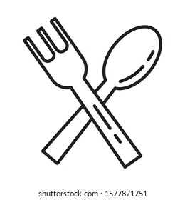 fork and spoon cutleries icons vector illustration design