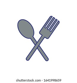 fork and spoon cutleries icons vector illustration design