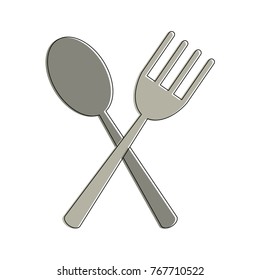 Fork and spoon cutlery