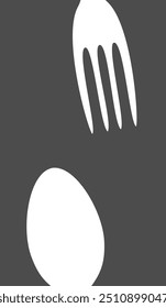 Fork Spoon Cutlery Letter Alphabet Vector Element