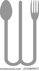 Fork Spoon Cutlery Letter Alphabet Vector Element