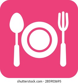 Fork, spoon, cuttlery icon vector image. Can also be used for eatables, food and drinks. Suitable for use on web apps, mobile apps and print media