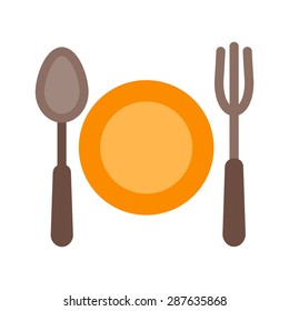 Fork, spoon, cuttlery icon vector image. Can also be used for eatables, food and drinks. Suitable for use on web apps, mobile apps and print media