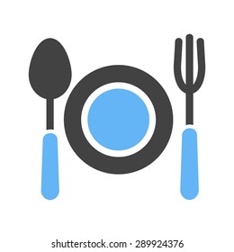 Fork, spoon, cuttlery icon vector image. Can also be used for eatables, food and drinks. Suitable for use on web apps, mobile apps and print media