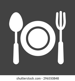 Fork, spoon, cuttlery icon vector image. Can also be used for eatables, food and drinks. Suitable for use on web apps, mobile apps and print media