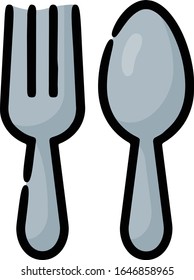 Fork Spoon Doodle Sketch Icon