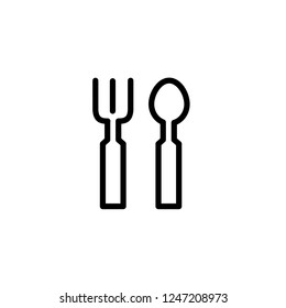 Fork spoon, eat, menu vector icon