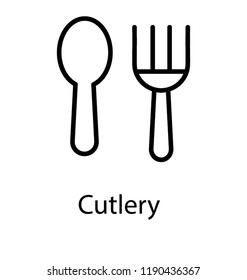 Fork and spoon for eating is cutlery 