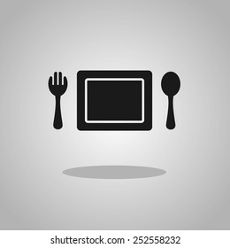 fork and spoon (food icon, food symbol)