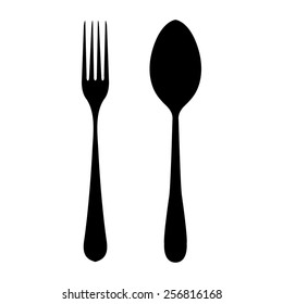 Fork Spoon Icon Stock Vector (Royalty Free) 256816168 | Shutterstock