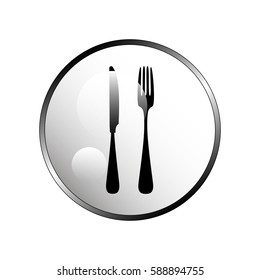 Fork and spoon icon.