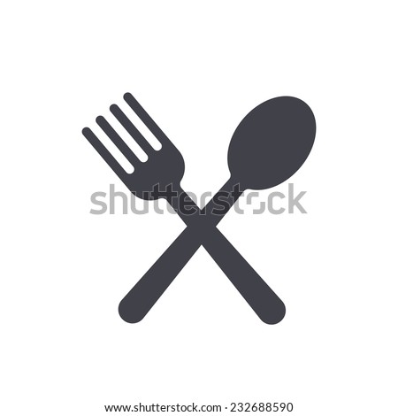 Fork Spoon Icon Stock Vector (Royalty Free) 232688590 - Shutterstock