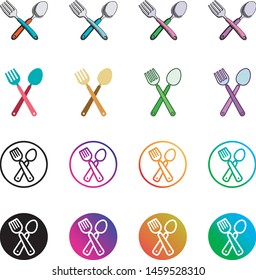 fork and spoon icon with any choices