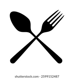 Fork spoon icon. Cutlery icon. flat vector illustration design.