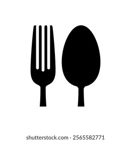 Fork and spoon icon design illustration