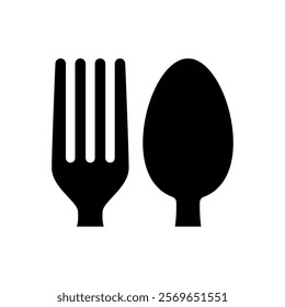 Fork and spoon icon design illustration