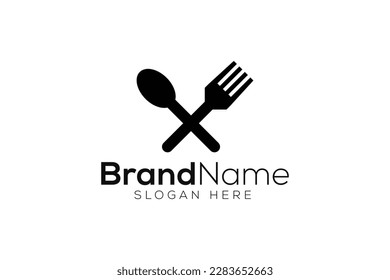 Fork and spoon icon design template