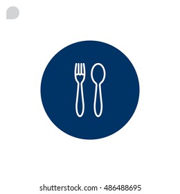 fork spoon Icon Flat.