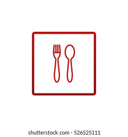 fork spoon Icon Flat.