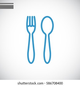 fork spoon Icon Flat.