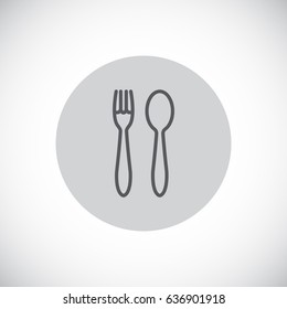 fork spoon Icon Flat.