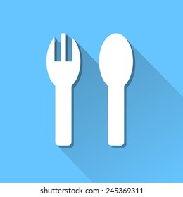 Fork and Spoon icon great for any use. Vector EPS10.