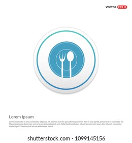 Fork and spoon icon Hexa White Background icon template