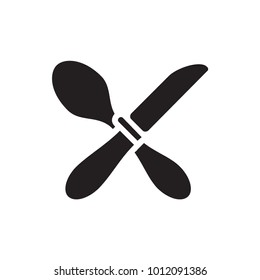 fork and spoon icon illustration isolated vector sign symbol