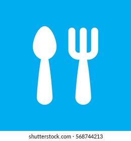 fork and spoon icon illustration isolated vector sign symbol