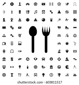Fork and spoon icon illustration isolated vector sign symbol. entertainment icons vector set.