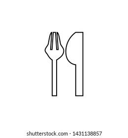 Fork and spoon icon. Kitchen sign