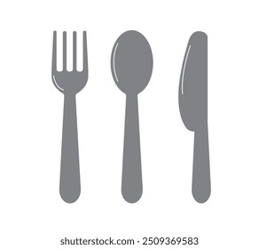 Fork and spoon icon, knife icon. cutlery icon set. Menu symbol. Restaurant icon on white background. vector Illustration.