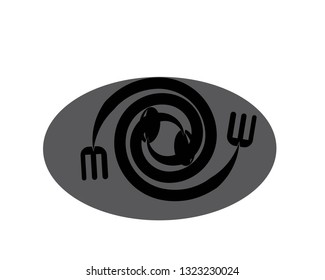 Fork and spoon icon . Restaurant, cafe symbols.- Illustration
