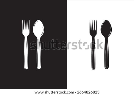 Fork and spoon icon. Fork and spoon Restaurant Icon. Fork and spoon icon on white background.