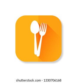 Fork, spoon icon. Restaurant sign isolated on white background. Vector illustration.